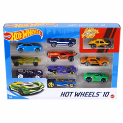 Hot Wheels 10, Vehicle set, 3 yr(s), Metal, Plastic, Assorted colours