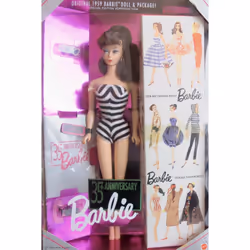 Barbie 35th Anniversary Doll (Brunette Hair) Reproduction 1959 Doll & Package Special Edition (1993)