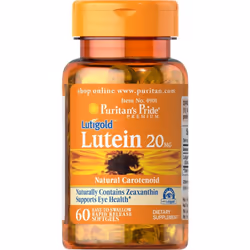 PURITAN'S PRIDE Lutigold Lutein 20mg & Zeaxanthin 60 SOFTGEL Capsules
