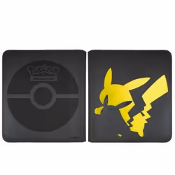Ultra PRO Elite Series: Pikachu 12-Pocket Zippered PRO-Binder for Pokémon, Card holder, Black, Yellow