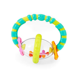 Bright Starts Grab & Spin Baby Rattle & BPA-Free Teether Toy  Ages 3 M