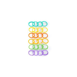Bright Starts, Lots of Links Rings Toys, Soothing & Teething Toy, Clip on Pram, Pushchair or Car Seat, Textured Sensory Toy, Stroller Take A