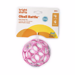 Oball Easy Grasp Rattle BPA-Free Infant Toy in Pink