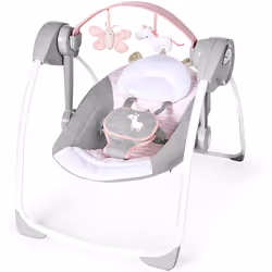 Ingenuity Comfort 2 Go Portable Swing - Flora The Unicorn
