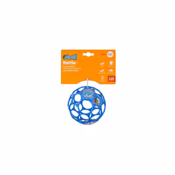 Bright Starts Oball Rattle Easy-Grasp Toy - Blue, 4", Ages Newborn
