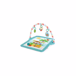 Tiki Toy Bar Baby Activity Gym & Tummy Time Mat with Toy Bar and 3 Toys, Newborn to 3 Years