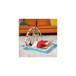 Tiki Toy Bar Baby Activity Gym & Tummy Time Mat with Toy Bar and 3 Toys, Newborn to 3 Years
