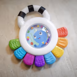 Baby Einstein, Outstanding Opus The Octopus, Sensory Rattle and Teether Multi-Use Toy, BPA Free and Chillable, 3 Months and up, 1pk