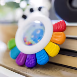 Baby Einstein, Outstanding Opus The Octopus, Sensory Rattle and Teether Multi-Use Toy, BPA Free and Chillable, 3 Months and up, 1pk