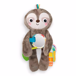 Slingin' Sloth Travel Buddy Plush Stuffed Animal Take-Along Stroller or Carrier Toy, Ages 0 Month+