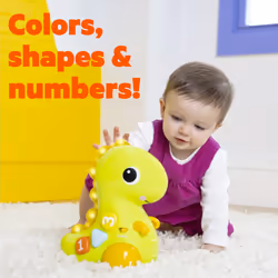 Go, Go, Dino Crawl & Count Activity Toy for Infants - Rolls, Lights Up, Plays Music and more, Ages 6 Months+