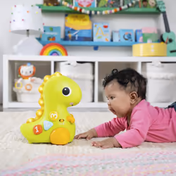 Go, Go, Dino Crawl & Count Activity Toy for Infants - Rolls, Lights Up, Plays Music and more, Ages 6 Months+