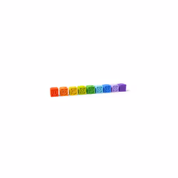 Bright Starts KaledioCubes 9pk Stack & Squeeze Blocks Baby Bath Toys - Play & Learn with Colors, Numbers & Shapes, Ages 3 Mon ...