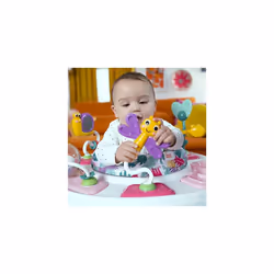 Bright Starts, Bounce Bounce Baby 2-in-1 Activity Center Jumper and Table - Playful Palms with 7 Interactive Toys, Adjustable Height, Storage Bag, - Additional view 6