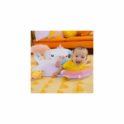 Tummy Time Prop & Play Oversized Baby Activity Gym, Unicorn, Large Playmat with 4 Removable Toys and Support Cushion, Machine Washable, Easy to Store,