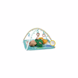 Palm Party Baby Activity Gym Machine Washable Play Mat with 4 Toys, Newborn and up - Gender Neutral, 32x32x18 Inch