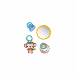 Palm Party Baby Activity Gym Machine Washable Play Mat with 4 Toys, Newborn and up - Gender Neutral, 32x32x18 Inch