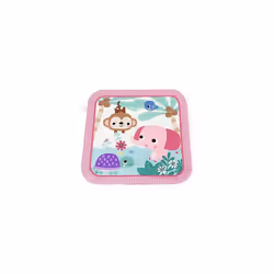 Floral Safari Baby Activity Gym Machine Washable Play Mat with 4 Toys, Newborn and up - Pink and Purple, 32x32x18 Inch