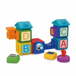 Connectables Bridge & Learn 15-Piece Magnetic Activity Blocks, Build a House or Bridge, Age 6 Months and up