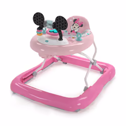Bright Starts Disney Baby Minnie Mouse Forever Besties 2-in-1 Baby Activity Walker - Easy Fold Frame and Removable -Toy Stati ...