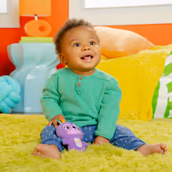 Bright Starts Jingle Joy Reach & Rattle Toy for Stroller - Purple Sloth with Chime Sounds - Unisex  Newborn +