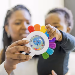 Baby Einstein, Outstanding Opus The Octopus, Sensory Rattle and Teether Multi-Use Toy, BPA Free and Chillable, 3 Months and up, 1pk