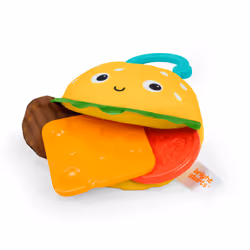 Bright Starts Say Cheeseburger On The Go Teether Activity and Stroller Toy BPA Free Unisex 3 Months+