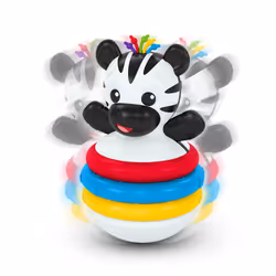 Stack & Wobble Zen BPA Free Teether Toy for Cause and Effect Learning, Infants Ages 3 Months and up