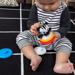 Stack & Wobble Zen BPA Free Teether Toy for Cause and Effect Learning, Infants Ages 3 Months and up