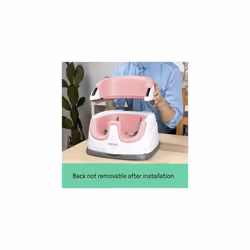Ingenuity, Baby Base 2-in-1 Seat, Peony, Booster Chair, Dining and Feeding Seat for Toddlers, Easy to Clean with Removable and Self-Storing Tray, Ages