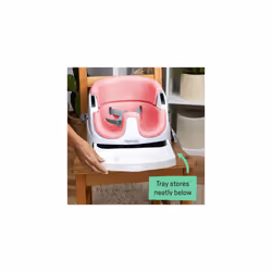 Ingenuity, Baby Base 2-in-1 Seat, Peony, Booster Chair, Dining and Feeding Seat for Toddlers, Easy to Clean with Removable and Self-Storing Tray, Ages - Additional view 4