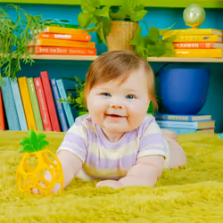 Oball Bright Starts Hold My Own Easy-Grasp Teether Toy Pineapple