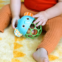 Giggle & Glow Musical Light-Up Rattle Easy-Grasp Oball Elephant Toy, Newborn+, Unisex - Additional view 4