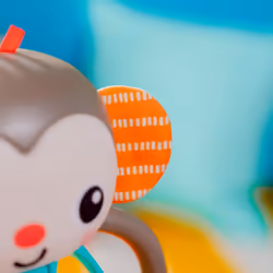 Grab & Giggle Monkey Light-Up Musical Rattle Toy with Easy-Grasp Oball, Ages 6 Months+, Unisex - Additional view 5
