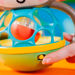 Grab & Giggle Monkey Light-Up Musical Rattle Toy with Easy-Grasp Oball, Ages 6 Months+, Unisex - Additional view 6