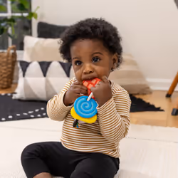 Baby Einstein Shake-a-Shape Zen Teether Toy  Multisensory  Ages 3 Months and Up