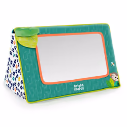 Bright Starts Floor Mirror Sit & See Safari Children Kids Learning Mirror Toy