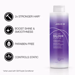 Joico Color Balance Purple Shampoo & Conditioner Set | Eliminate Brassy and Yellow tones | For Cool Blonde or Gray Hair