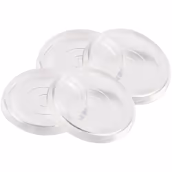 SoftTouch 1-3/8 Inch Round Furniture Caster Cups Vinyl for Carpet or Durable Hard Floor Surfaces  4 Count (Pack of 1)  Clear