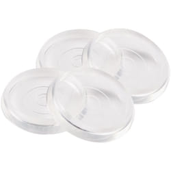SoftTouch 1-3/8 Inch Round Furniture Caster Cups Vinyl for Carpet or Durable Hard Floor Surfaces  4 Count (Pack of 1)  Clear