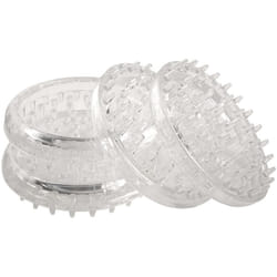SoftTouch 4680195N Round Spiked Plastic Caster Cups for Short Loop Carpet (3/8"" H) - 4 Count (Pack of 1) Clear  4 inch
