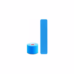 Unisex (5cm Strips) Mueller Pre Cut Kinesiology Tape Blue 5cm x 5m in 20 strips , Blue