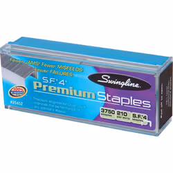 Swingline Staples  S.F. 4  Premium  1/4 Length  210/Strip  3750/Box  1 Pack 35452
