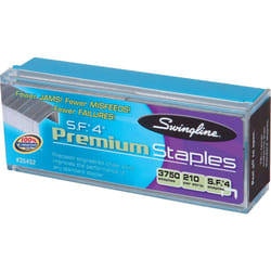 Swingline Staples  S.F. 4  Premium  1/4 Length  210/Strip  3750/Box  1 Pack 35452