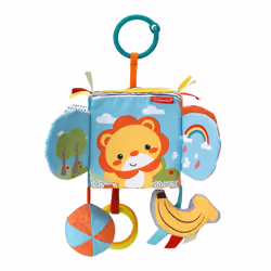 Infantino Peek & Seek Discovery Cube - Soft Development Toy Peek-A-Boo Mirror Clacker Rings Crinkle & Rattle Sounds - Sens ...
