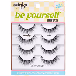 Ardell Winks Be Yourself Lashes - Wish Style, Black Strip Lashes for Dramatic Doll Eye Effect, Full Volume, Natural Look Fals ...