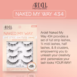Ardell Naked My Way - 434 False Eyelashes, 4 Pairs, 1-pack
