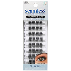 Seamless Underlash Eyelash Extensions, Fauxmink, D-Curl, 32 Clusters (Pack of 1)