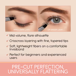 Ardell Naked Half Lashes 421 - Delicately Handcrafted Cat Eye False Eyelashes, 5-Pairs, 1-Pack