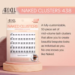 Ardell Naked Clusters 438, 50 Patented Clusters, Up to 8 Applications, 1-pack